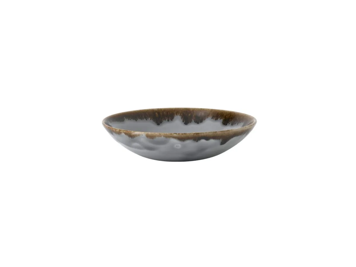 DUDSON Assiette coupe creuse rond gris porcelaine vitrifiée Ø 18,2 cm Harvest Discount