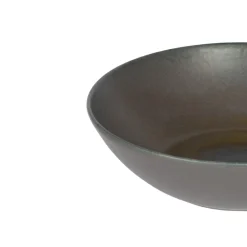 Assiette coupe creuse rond gris brun grès émaillé Ø 17 cm Enigma - ACCOLADE