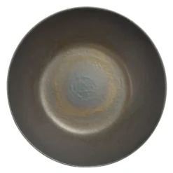 Assiette coupe creuse rond gris brun grès émaillé Ø 17 cm Enigma - ACCOLADE