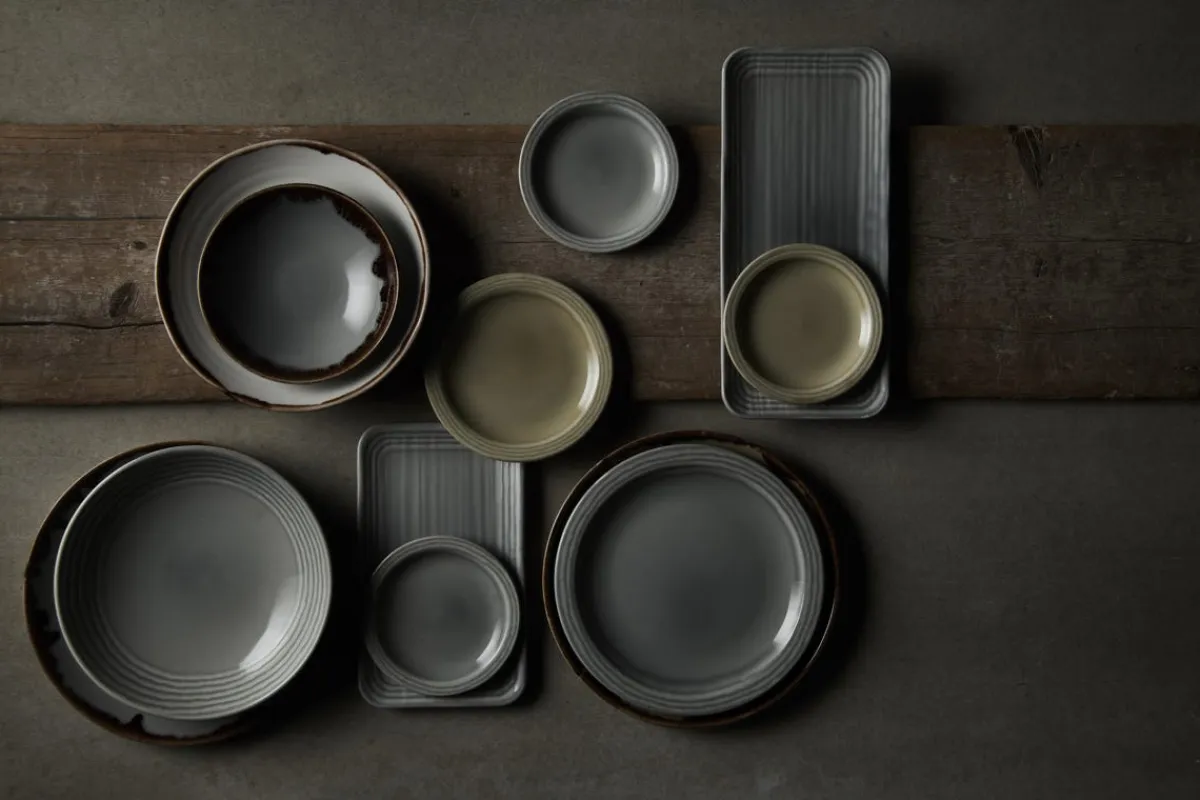 Assiette coupe creuse rond Linen porcelaine vitrifiée Ø 24,8 cm Harvest Norse - DUDSON Clearance