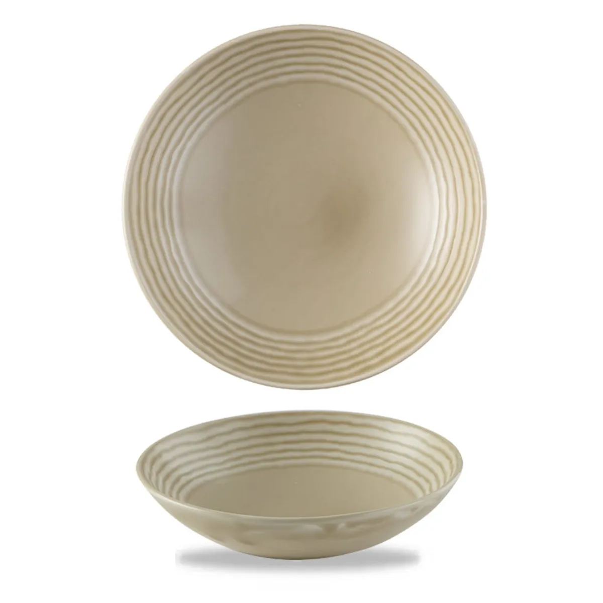 DUDSON Assiette coupe creuse rond Linen porcelaine vitrifiée Ø 18 cm Harvest Norse Best