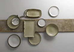 Assiette coupe creuse rond Linen porcelaine vitrifiée Ø 18,2 cm Harvest - DUDSON