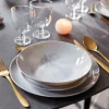 Assiette coupe creuse rond marbre gris verre opal Ø 20 cm Diwali - LUMINARC Hot