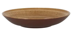 RAK Assiette coupe creuse rond marron porcelaine vitrifiée Ø 25,9 cm Twirl Clearance