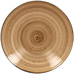 Assiette coupe creuse rond marron porcelaine vitrifiée Ø 29,9 cm Twirl - RAK
