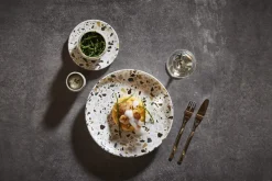 RAK Assiette coupe creuse rond multicolore porcelaine Ø 26,9 cm Kerrazzo Clearance