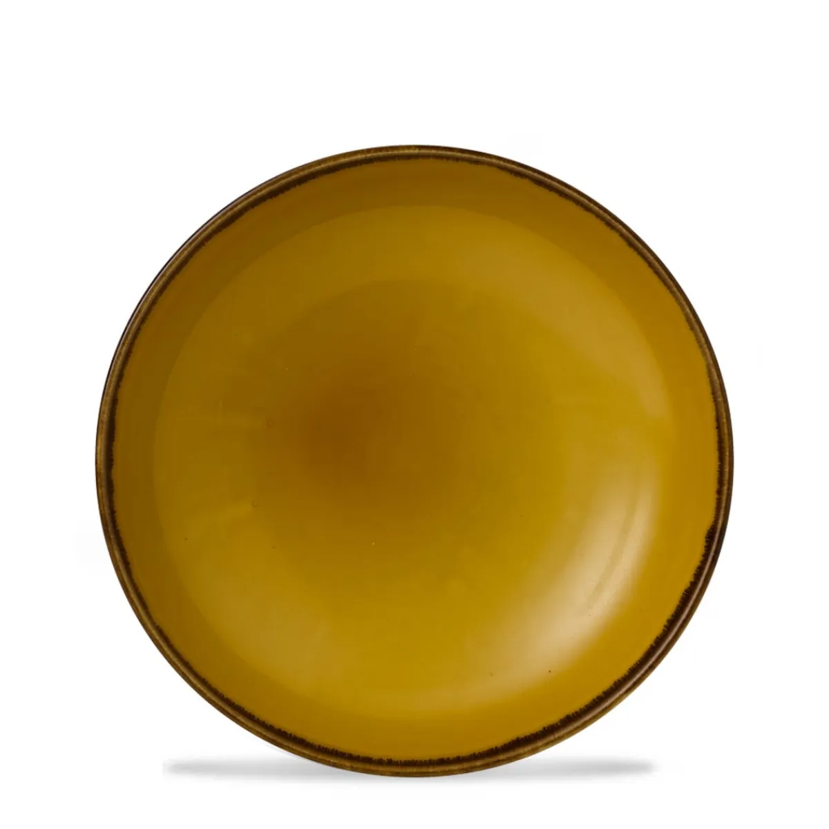 DUDSON Assiette coupe creuse rond Mustard porcelaine vitrifiée Ø 24,8 cm Harvest Sale