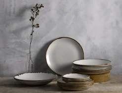 Assiette coupe creuse rond Natural porcelaine vitrifiée Ø 24,8 cm Harvest - DUDSON Hot