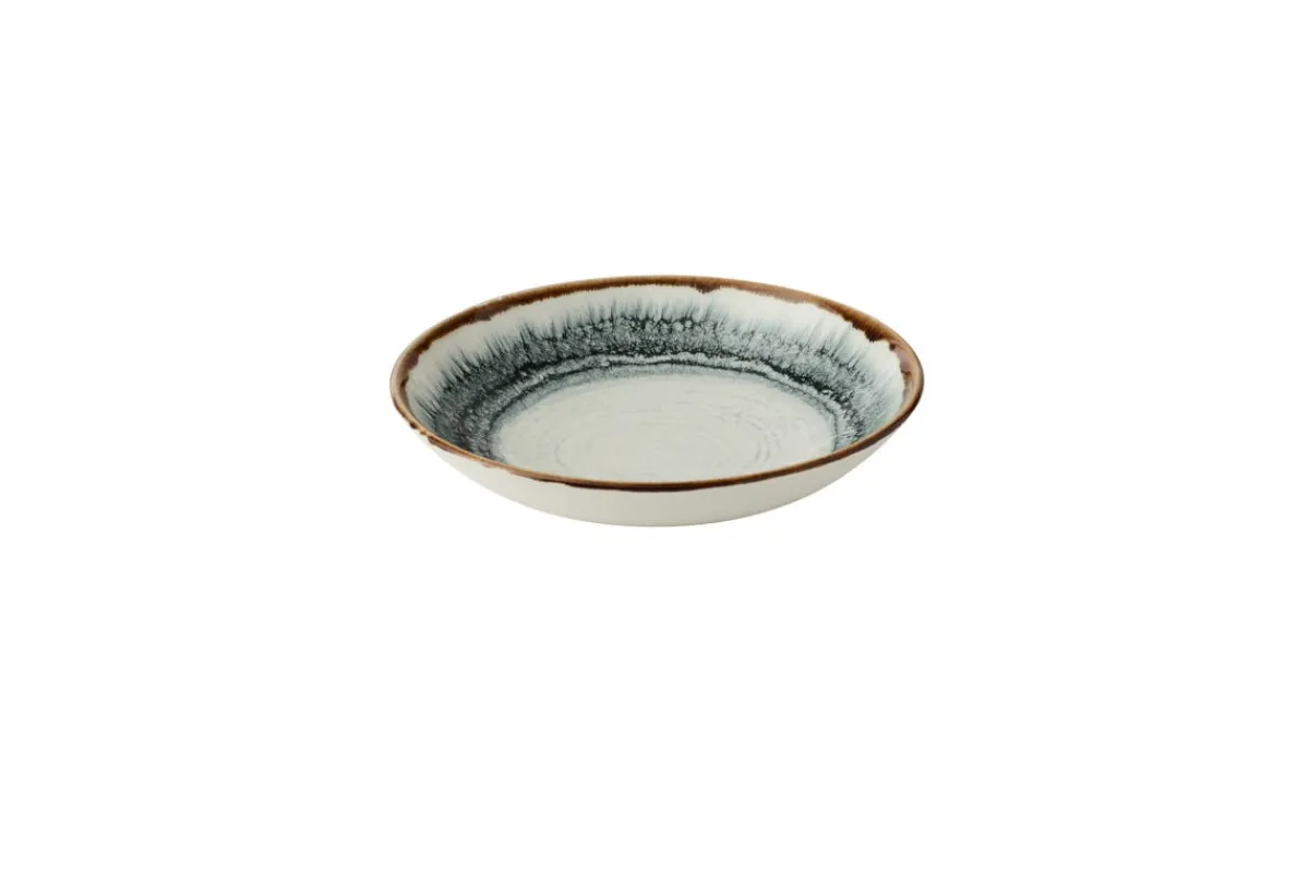 DUDSON Assiette coupe creuse rond Natural porcelaine vitrifiée Ø 24,8 cm Flare Best