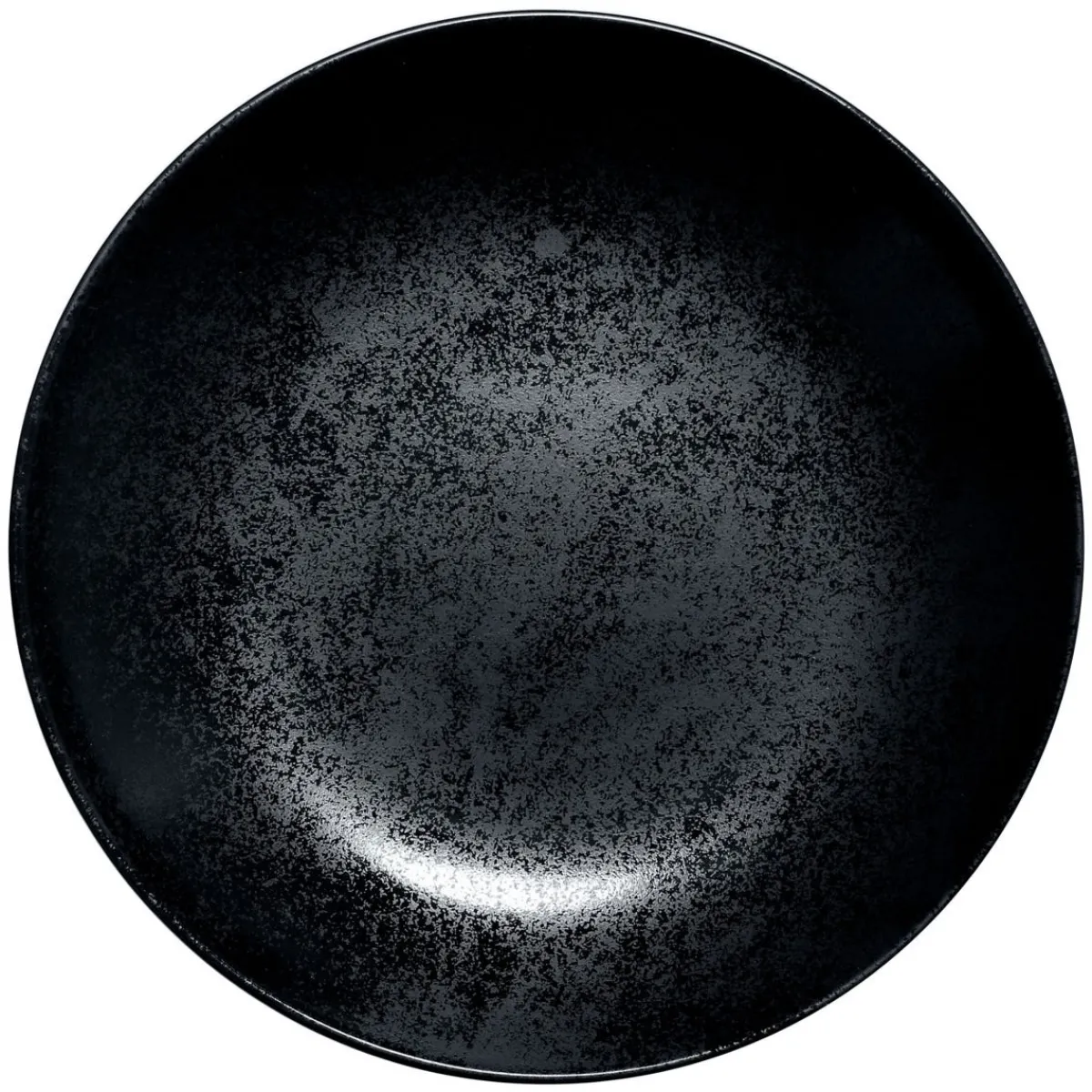 RAK Assiette coupe creuse rond noir porcelaine vitrifiée Ø 25,9 cm Karbon Outlet