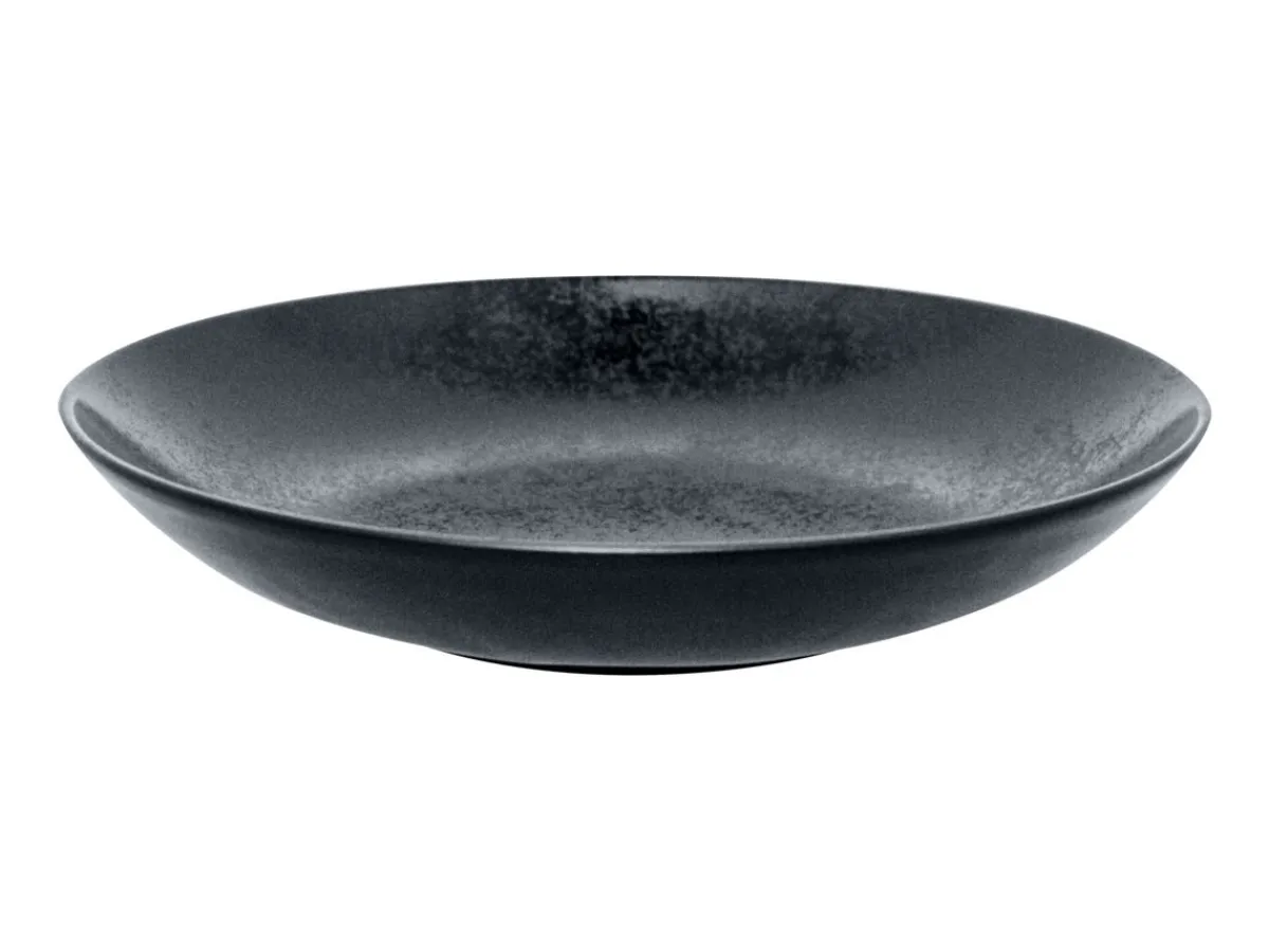 RAK Assiette coupe creuse rond noir porcelaine vitrifiée Ø 25,9 cm Karbon Outlet