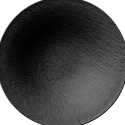 VILLEROY & BOCH Assiette coupe creuse rond noir porcelaine Ø 29 cm The Rock