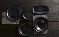 Assiette coupe creuse rond noir porcelaine vitrifiée Ø 24,8 cm Evo Origins - DUDSON New