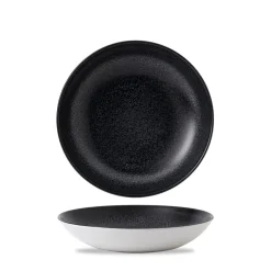 Assiette coupe creuse rond noir porcelaine vitrifiée Ø 24,8 cm Evo Origins - DUDSON New
