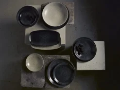 Assiette coupe creuse rond noir porcelaine vitrifiée Ø 24,8 cm Evo Origins - DUDSON New