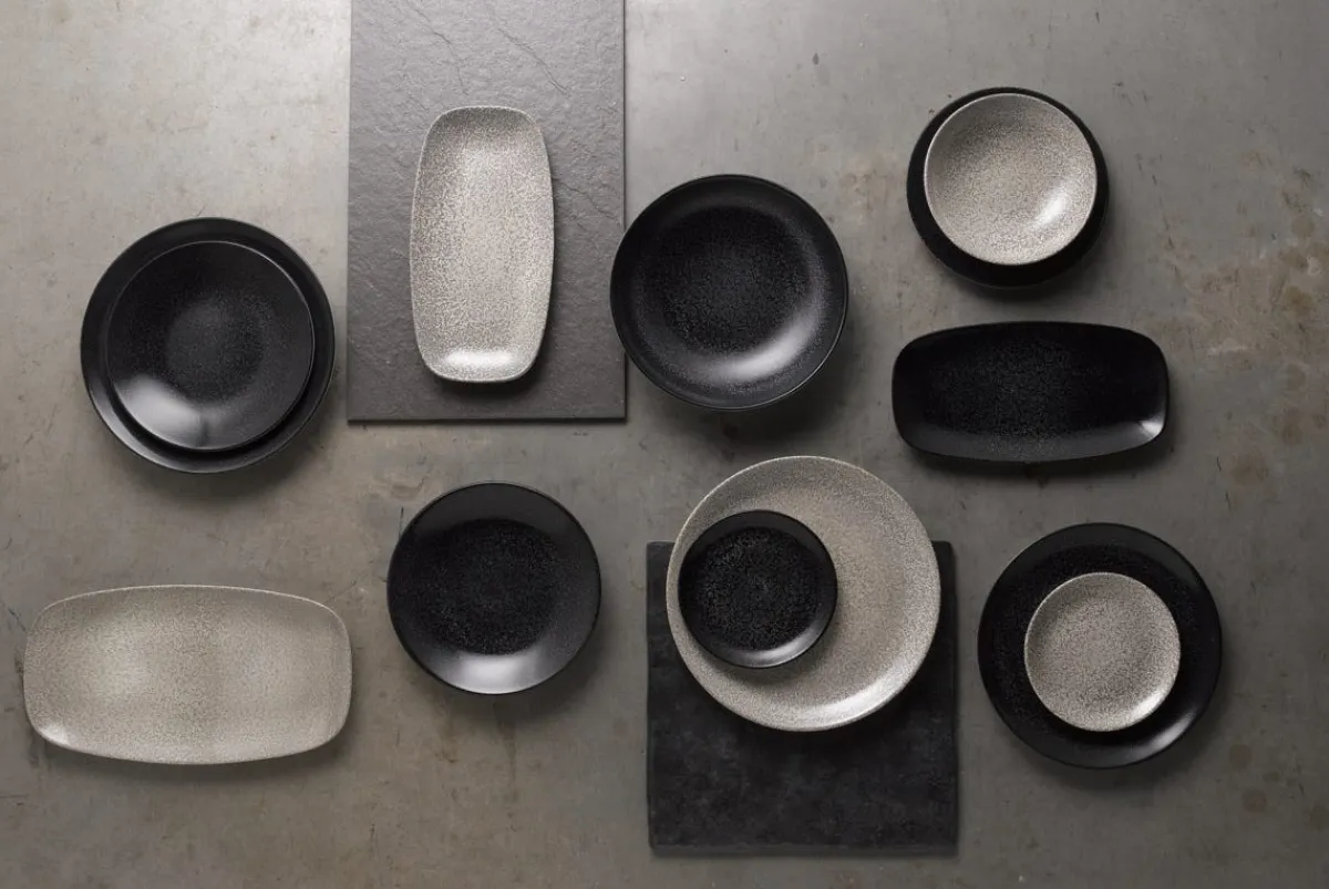 Assiette coupe creuse rond noir porcelaine vitrifiée Ø 24,8 cm Evo Origins - DUDSON New