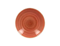 RAK Assiette coupe creuse rond orange porcelaine vitrifiée Ø 27,8 cm Twirl Best