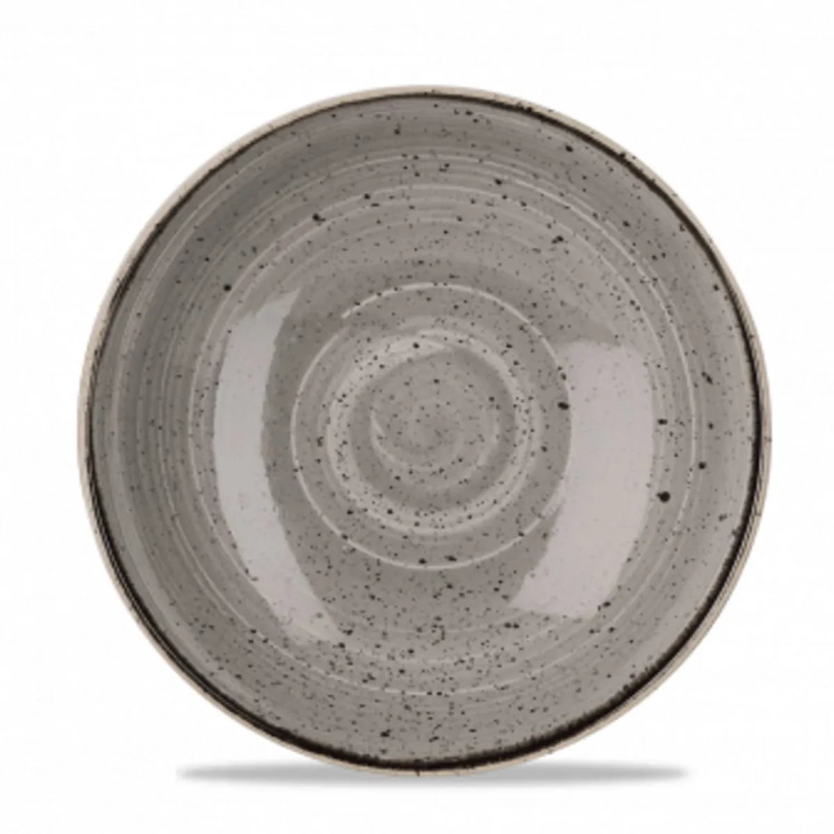CHURCHILL Assiette coupe creuse rond peppercorn porcelaine vitrifiée Ø 24,8 cm Stonecast Grey Clearance