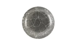 CHURCHILL Assiette coupe creuse rond Quartz Black porcelaine vitrifiée Ø 24,8 cm Kintsugi Reverse New
