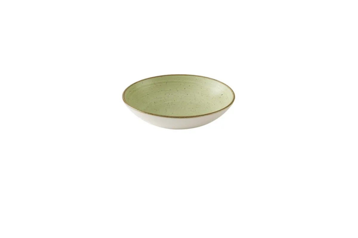 Assiette coupe creuse rond Raw Green porcelaine vitrifiée Ø 24,8 cm Stonecast Raw - CHURCHILL