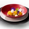 Assiette coupe creuse rond rouge grès émaillé Ø 25 cm Stone - MEDARD DE NOBLAT Clearance