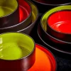Assiette coupe creuse rond rouge porcelaine vitrifiée Ø 27,8 cm Fire - RAK Outlet
