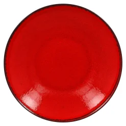 RAK Assiette coupe creuse rond rouge porcelaine vitrifiée Ø 22,2 cm Fire Online