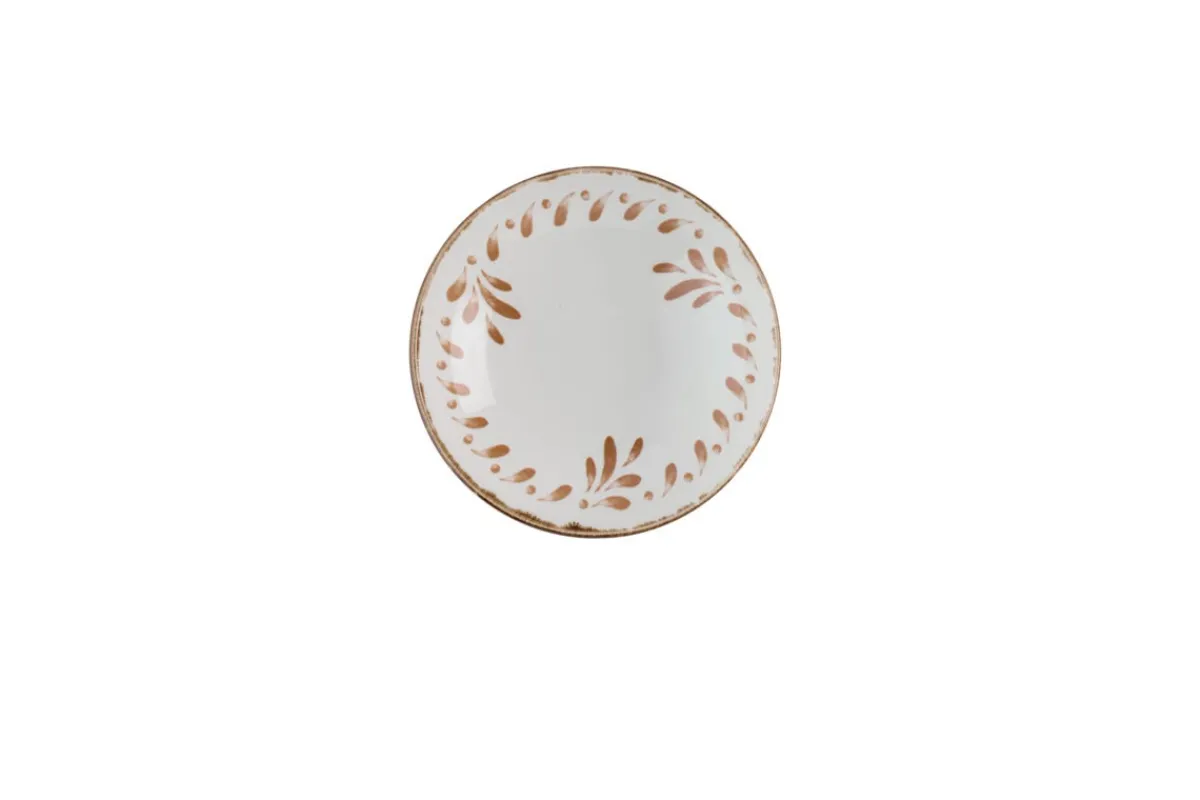 Assiette coupe creuse rond terracotta porcelaine vitrifiée Ø 18 cm Harvest Mediterranean - DUDSON Online