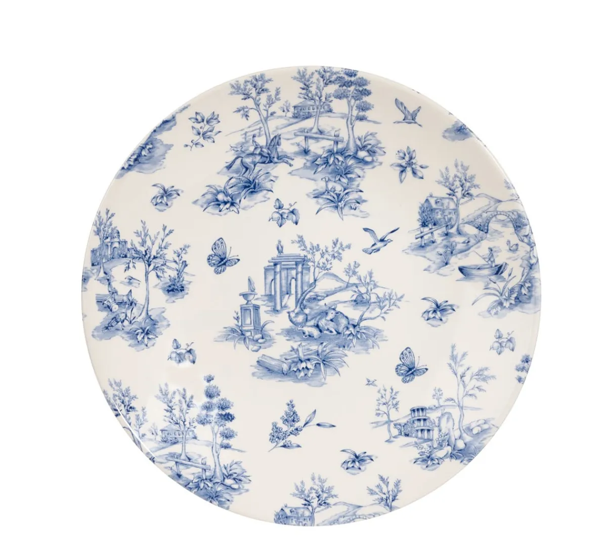 CHURCHILL Assiette coupe creuse rond Toile Prague Blue porcelaine vitrifiée Ø 28,1 cm Vintage Prints Toile Sale