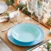 Assiette coupe creuse rond turquoise verre opal Ø 20 cm Diwali - LUMINARC Outlet