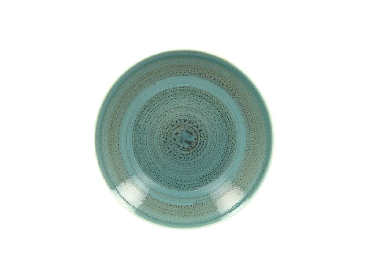 RAK Assiette coupe creuse rond turquoise porcelaine vitrifiée Ø 27,8 cm Twirl Discount
