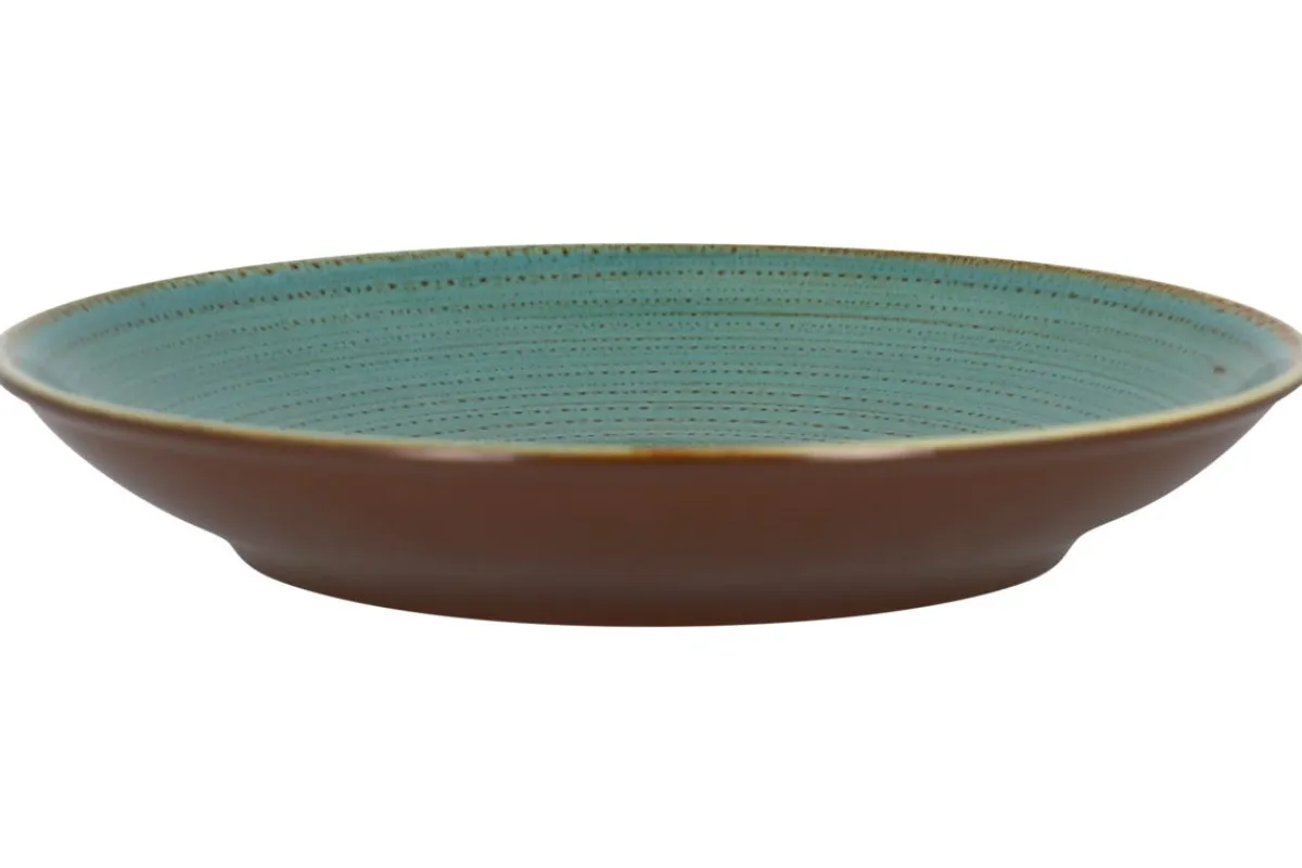 RAK Assiette coupe creuse rond turquoise porcelaine vitrifiée Ø 27,8 cm Twirl Discount