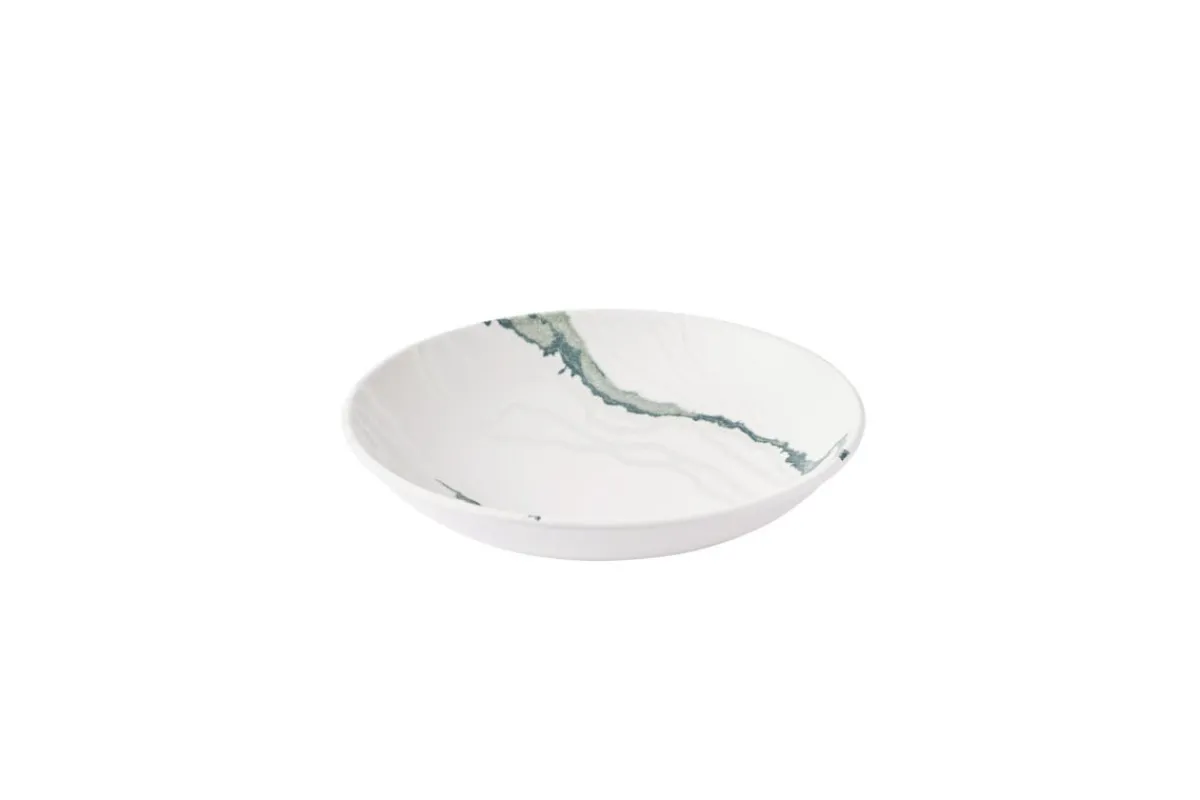 CHURCHILL Assiette coupe creuse rond vert porcelaine vitrifiée Ø 24,8 cm Inked Tide Accents Sale