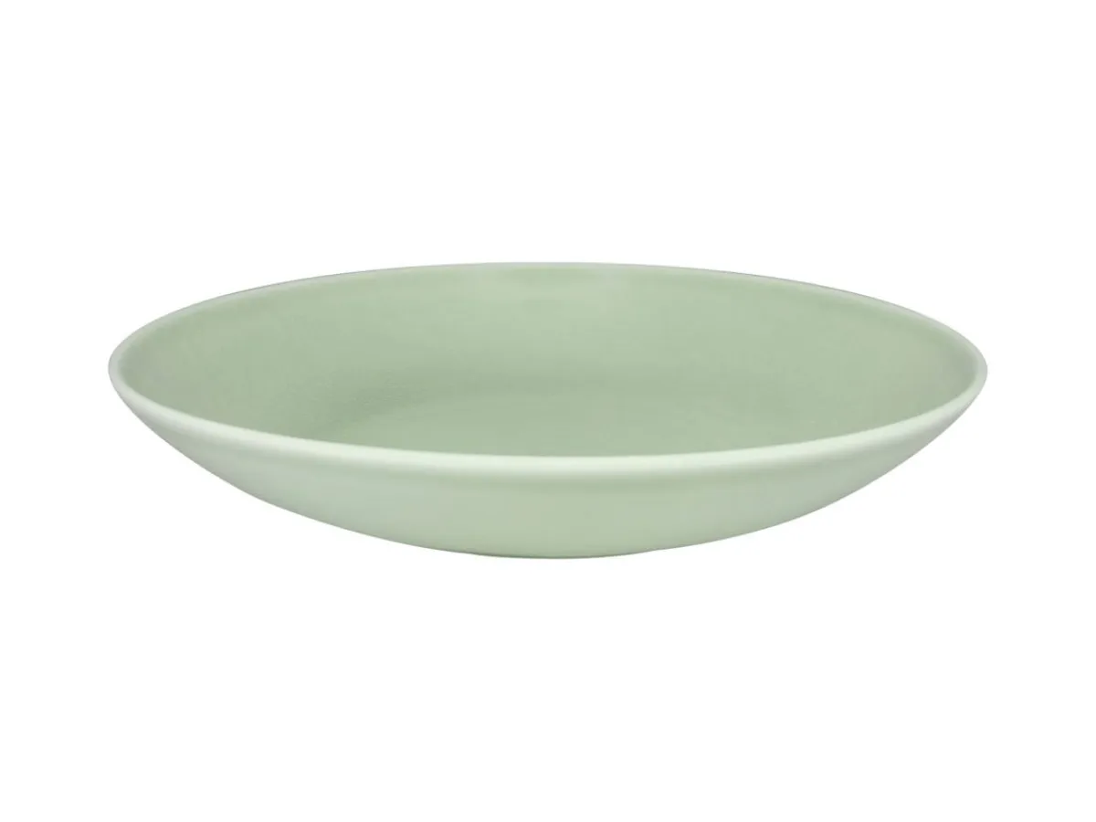 Assiette coupe creuse rond vert porcelaine vitrifiée Ø 29,9 cm Vintage - RAK Best