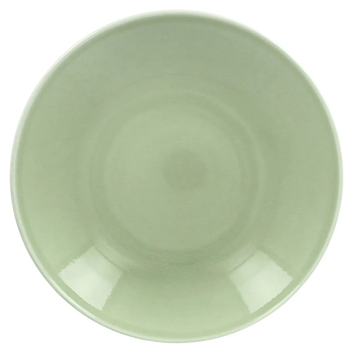 Assiette coupe creuse rond vert porcelaine vitrifiée Ø 29,9 cm Vintage - RAK Best