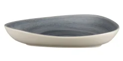 Assiette coupe creuse triangulaire Jade porcelaine vitrifiée 23,8x19,6 cm stone Spot - RAK Online