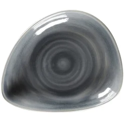 Assiette coupe creuse triangulaire Jade porcelaine vitrifiée 23,8x19,6 cm stone Spot - RAK Online