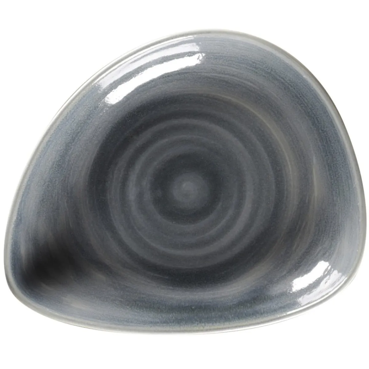 Assiette coupe creuse triangulaire Jade porcelaine vitrifiée 23,8x19,6 cm stone Spot - RAK Online