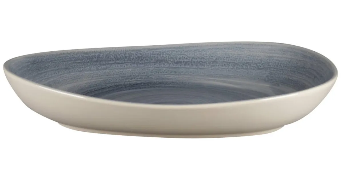 RAK Assiette coupe creuse triangulaire Jade porcelaine vitrifiée 27,8x22,7 cm stone Spot Outlet