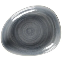 RAK Assiette coupe creuse triangulaire Jade porcelaine vitrifiée 27,8x22,7 cm stone Spot Outlet
