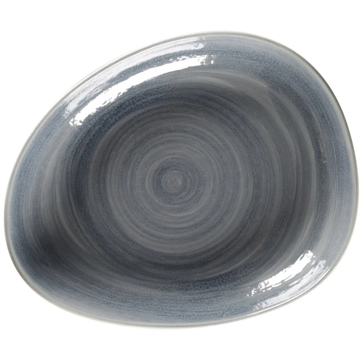 RAK Assiette coupe creuse triangulaire Jade porcelaine vitrifiée 27,8x22,7 cm stone Spot Outlet