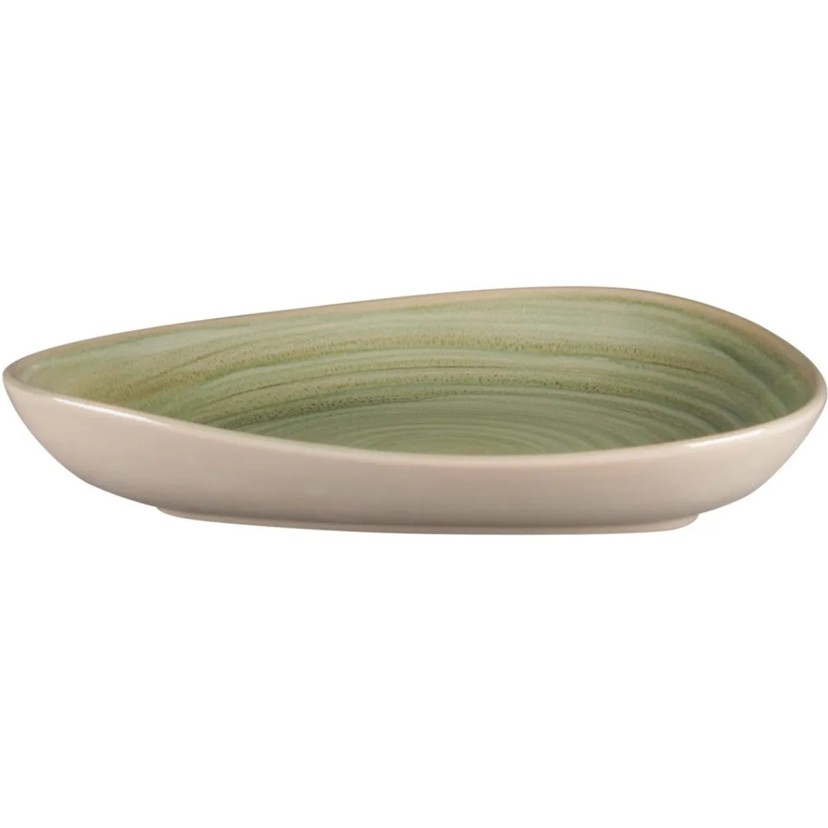 RAK Assiette coupe creuse triangulaire Emerald porcelaine vitrifiée 23,8x19,6 cm stone Spot Hot