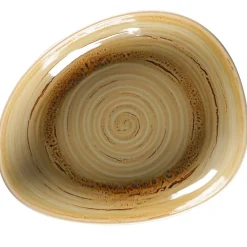 RAK Assiette coupe creuse triangulaire Garnet porcelaine vitrifiée 27,8x22,7 cm stone Spot New
