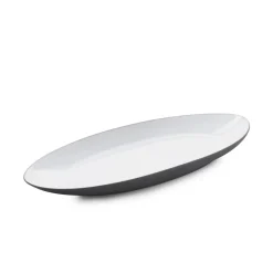 Assiette coupe à fond plat ovale blanc cumulus porcelaine culinaire 36x16 cm Equinoxe - REVOL Best