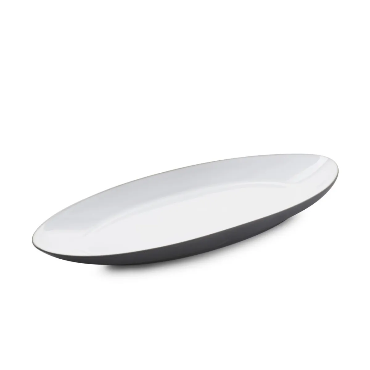 Assiette coupe à fond plat ovale blanc cumulus porcelaine culinaire 36x16 cm Equinoxe - REVOL Best