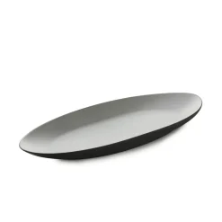 Assiette coupe à fond plat ovale poivre porcelaine culinaire 36x16 cm Equinoxe - REVOL Outlet