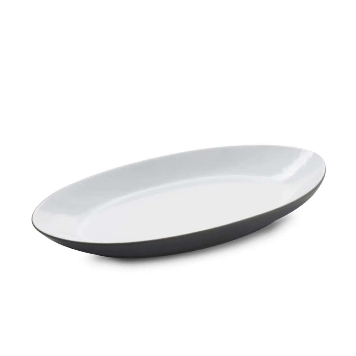 Assiette coupe à fond plat ovale blanc cumulus porcelaine culinaire 25x13,3 cm Equinoxe - REVOL Hot