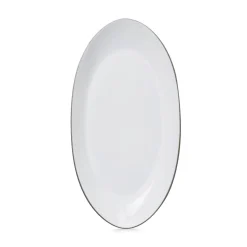 Assiette coupe à fond plat ovale blanc cumulus porcelaine culinaire 25x13,3 cm Equinoxe - REVOL Hot