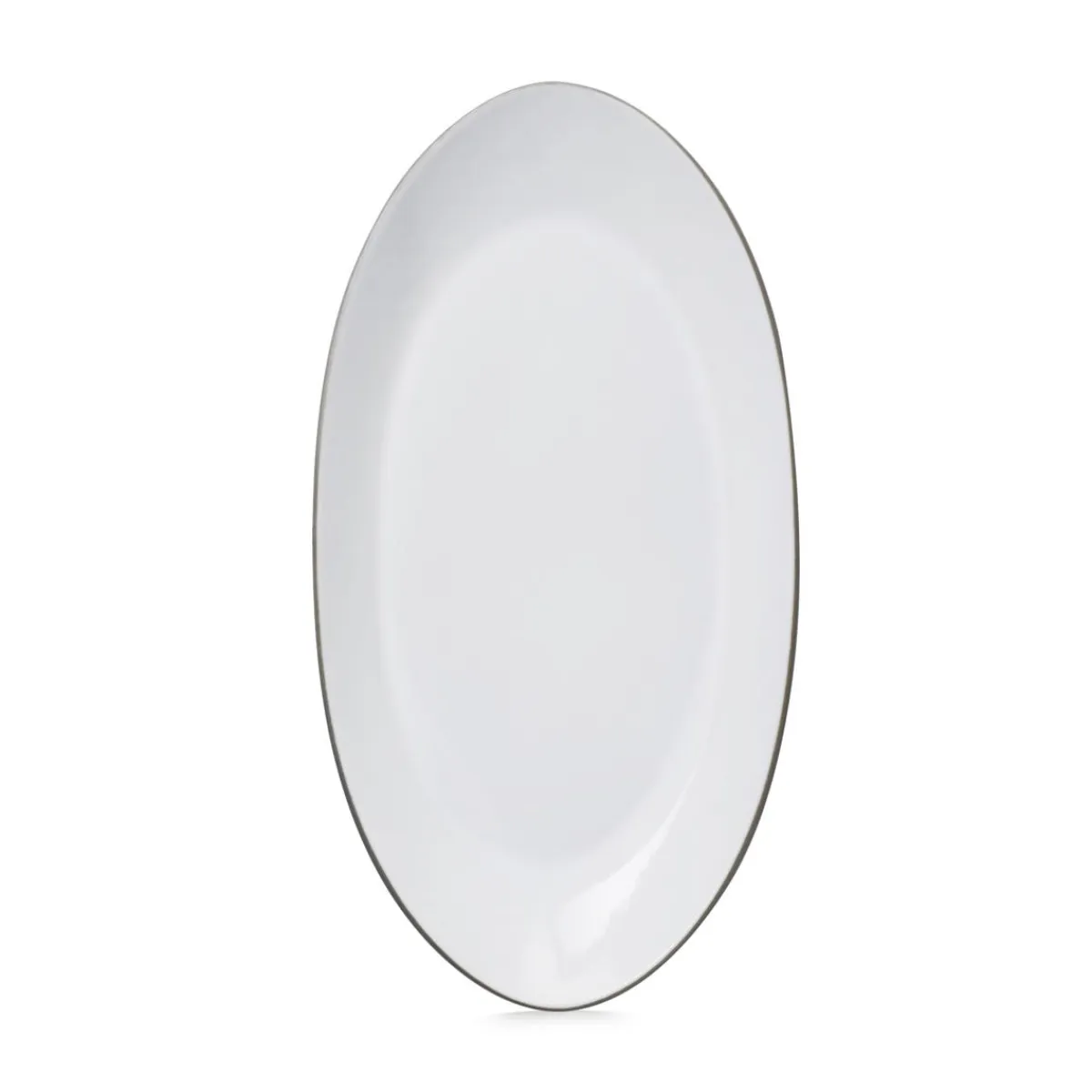 Assiette coupe à fond plat ovale blanc cumulus porcelaine culinaire 25x13,3 cm Equinoxe - REVOL Hot