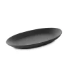 REVOL Assiette coupe à fond plat ovale effet fonte porcelaine culinaire 25x13,3 cm Equinoxe Hot